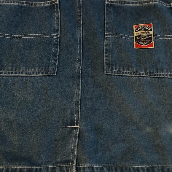 EUC Vintage Carter's “Watch the Wear” Classic Denim Overall Dress / Jumper - Picture 10 of 15
